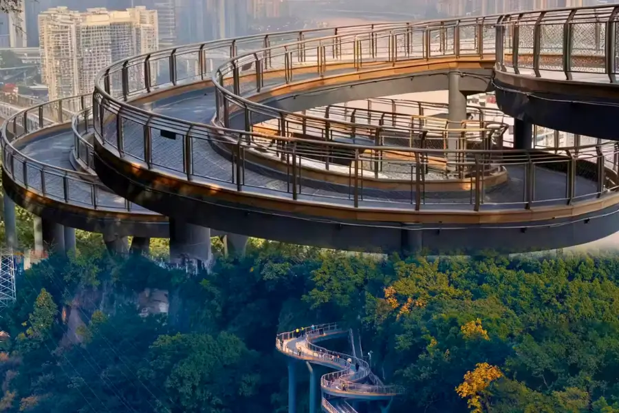 Eling Suspended Walkway – đường đi bộ treo nhìn ra thành phố núi Ở Trùng Khánh