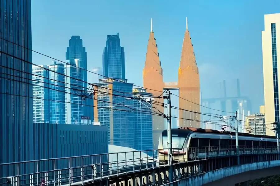 Haitangxi Metro Station – điểm chụp metro và tháp đôi