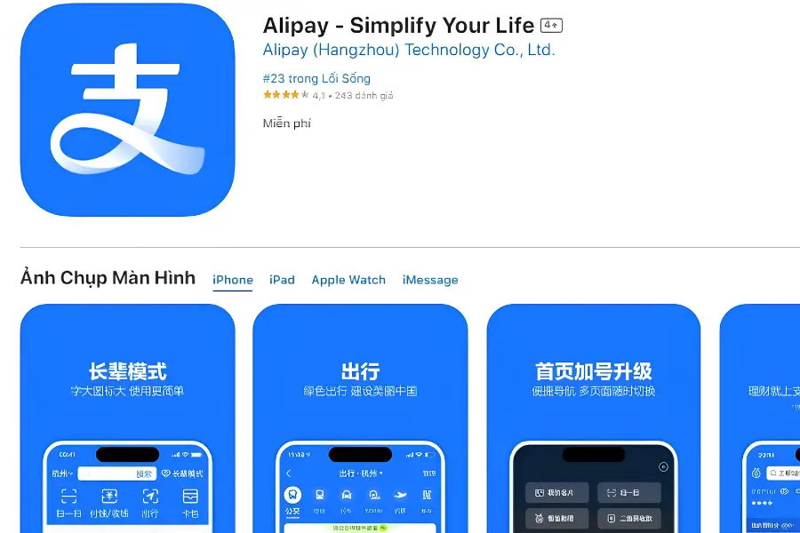 Hướng dẫn cài đặt Alipay cho người Việt